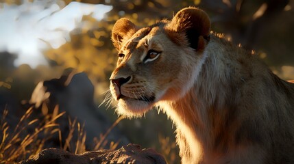 Wall Mural - Lioness in the Okavango Delta - Moremi National Park in Botswana