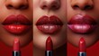 © Maria - Lipstick Makeup Advertising , close up Lips. Red, website advertising banner for lipstick, Showcase different shades on diverse skin tones to emphasize inclusivity, ui, ux, ui/ ux, website