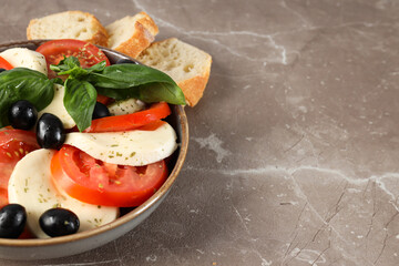 Wall Mural - Salad Caprese, concept of tasty and delicious food