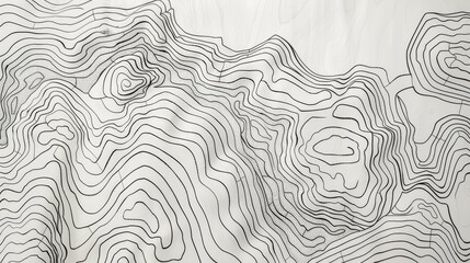 Canvas Print - Curved line patterns creating a mesmerizing topographic illusion