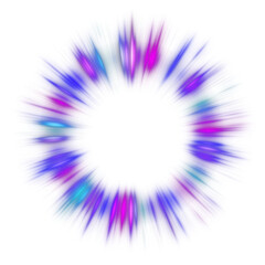 Wall Mural - purple and blue glowing radial rays flare ring frame