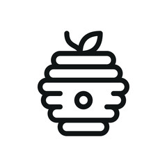 Poster - Wild hive isolated icon, wild beehive vector symbol with editable stroke