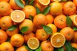 background of oranges.top view