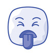 Disgusted emoji vector design, customizable unique vector