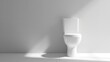 © ai_artist - White Toilet Bowl 3D Rendering 8K Realistic Lighting
