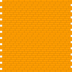 Puzzle orange rectangular block background. Repeat pattern of connecting geometric texture wall. Backdrop wallpaper concept. Brickwork construction.