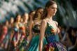 Models present latest haute couture trends on runway at September Fashion Week. Concept Fashion Trends, Runway Show, Haute Couture, September Fashion Week, Model Showcase