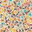 Multicoloured doodle hand drawn seamless pattern