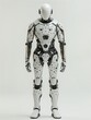 © Creation    Art - Cyborg futuristic humanoid robot made from full length body android white material in cyberspace. Generative AI