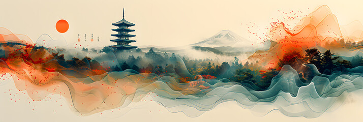 Japanese Landscapes: A Minimalist Digital Map