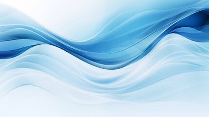 Wall Mural - blue wave banner, background with copy space, blue wallpaper 