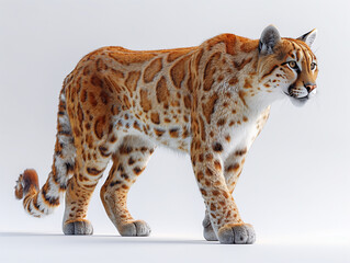 Poster - leopard in front of a white background