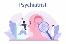Psychiatrist Concept Mental Health Diagnostic Doctor Treating Human Mind Psychological Test Help Tho