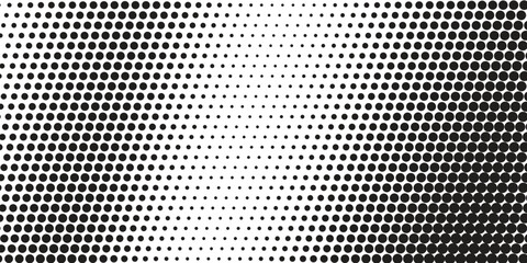 Wall Mural - Background with black dots - stock vector. Basic halftone dots effect in black and white color. Halftone effect. Dot halftone. Black white halftone.modern dots arts for comic