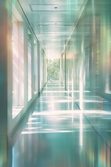 Wall Mural - Blurred corridor