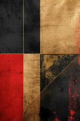 Wall Mural - red, black and gold abstract vertical background or pattern, creative design template