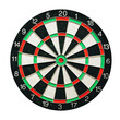Dart board target isolated on white background