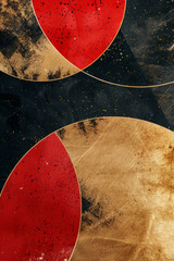 Wall Mural - red and gold abstract vertical background or pattern, creative design template