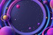 Colorful Abstract Cosmic Background with Planets
