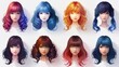 Vibrant Chaos: A Kaleidoscope of Kitan Wigs