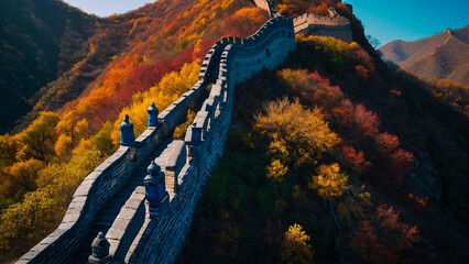 Wall Mural - One of China's Distinguished Historic Ancient Buildings-Great Wall
