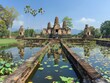 Sukhothai temple ruins, ancient Thai structures