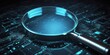© Jayk - Data analysis concept with magnifying glass, digital data search, binary code investigation