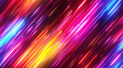 Wall Mural - vibrant diagonal glowing lines with colorful abstract light effect for dynamic backgrounds