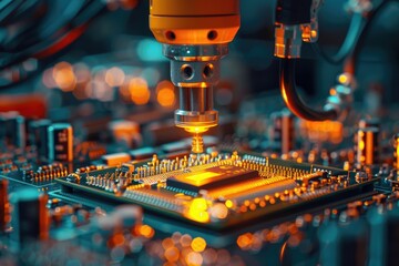 Poster - Precision machinery manufacturing microchip