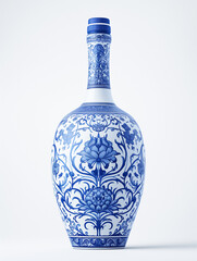 Poster - blue glass bottle