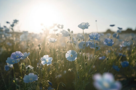 花, 草原, 花畑, 青, 青い花, ネモフィラ, 自然, flower, meadow, flower field, blue, blue flower, nemophila, nature