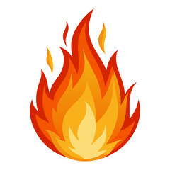 fire, icon, vector illustration