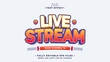 © dario16 - editable live stream text effect.typhography logo