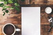 © john - A4 paper mock up with coffee on a desk