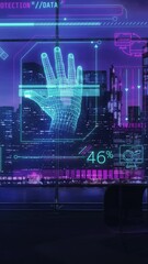 Wall Mural - infographics about the protection of personal and corporate data. 3d render