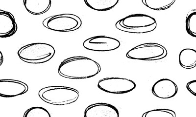 Wall Mural - black and white background. vector illustration. seamless black and white pattern with abstract circ