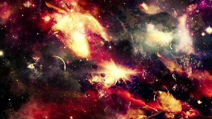 colorful outer space galaxy particles background