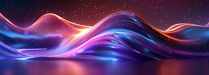 Wall Mural - Big Neon Wave Background