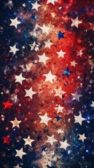 Red white and blue, stars and stripes background abstract