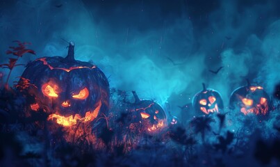 Wall Mural - Gloomy and scary background for Halloween, Day of the Dead. Halloween concept. Generative Ai.