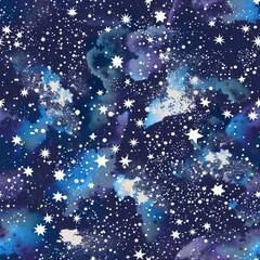 Wall Mural - enchanting cosmic space nebula with twinkling stars