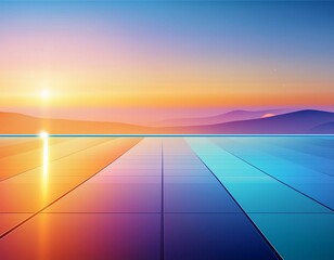 Wall Mural - Background with a glass theme of sunrise over the sea