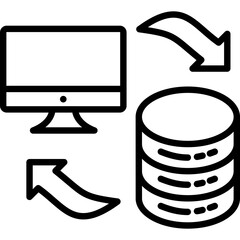 Wall Mural - Data Sharing Icon