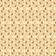 Wheat seamless pattern. Repeating gold grain. Oat background. Repeated flour patterns. Spike corn. Texture golden bakery. Repeat beer ear. Design for bread cereal prints. Millet. Vector illustration