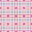 Plaid seamless pattern. Check pink color. Repeating tartan checks design. Repeated scottish fall flannel. Madras fabric prints. Neutral wool lattice. Repeat abstract ekose woven. Vector illustration