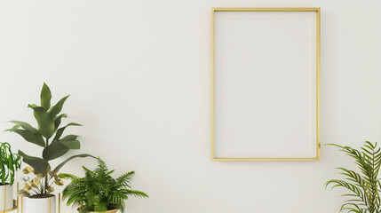 Wall Mural - frame with green leaves