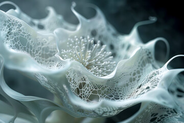 Botanical Beauty in 3D: Whiplash Curves and Intricate Joints of a Blooming Plant