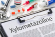 Xylometazoline written on a clipboard