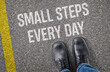  Text on the road - Small steps every day