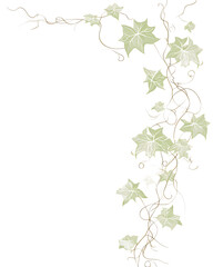 English ivy, Hand drawn wedding card